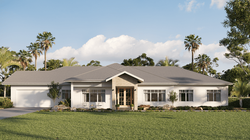 Custom home design coastal acreage facade